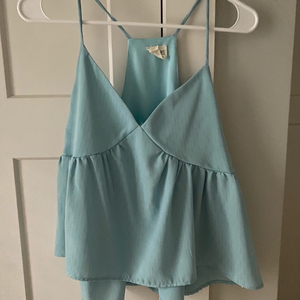 Blue Crop Top